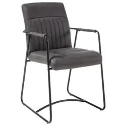 Armlehnstuhl in Mikrofaser, gesteppt