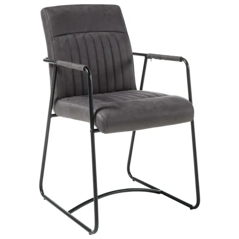 Armlehnstuhl in Mikrofaser, gesteppt