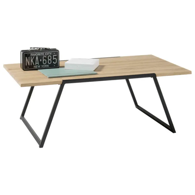 Couchtisch in Holz, Metall 110/60/38 cm