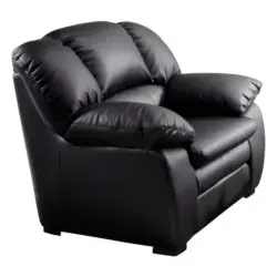 Sessel in Lederlook Schwarz