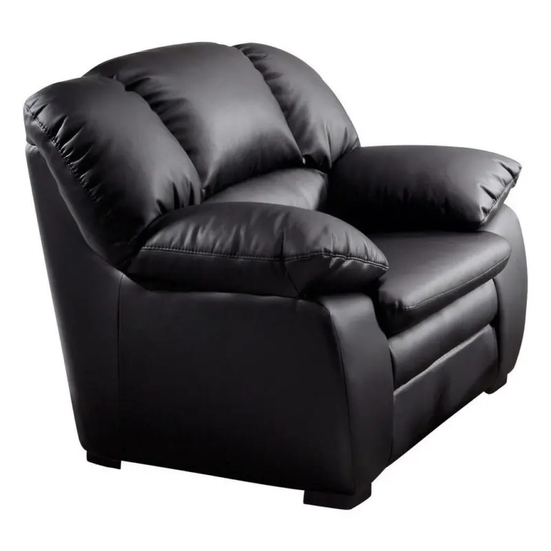Sessel in Lederlook Schwarz