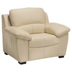 Sessel in Lederlook Beige