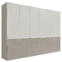 Kleiderschrank in Grau, Weiß