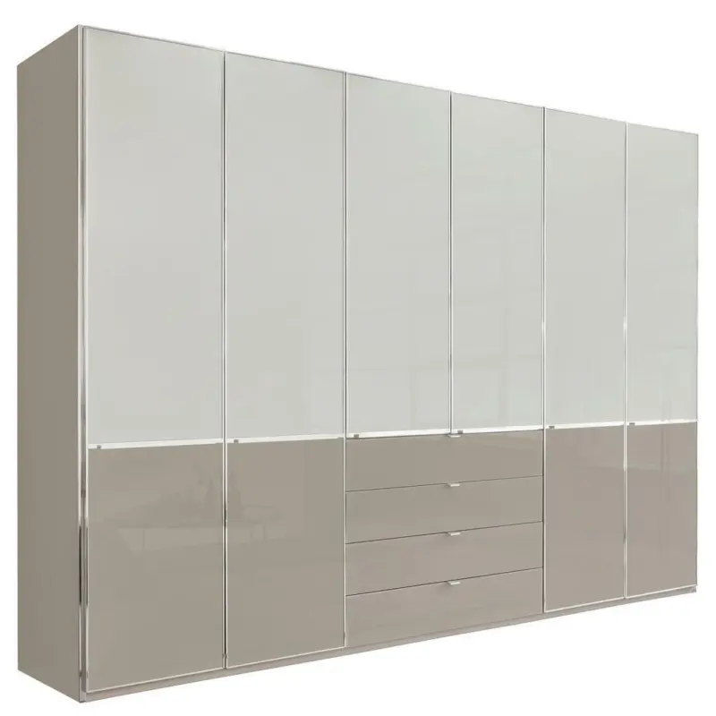 Kleiderschrank in Grau, Weiß