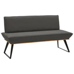 Sitzbank 140/87/64 cm in Schwarz, Eichefarben, Dunkelgrau