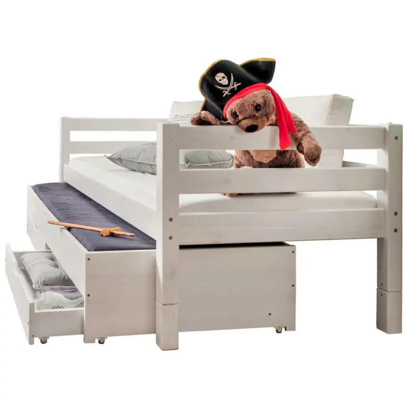 Ausziehbett 90/200 cm in Weiß