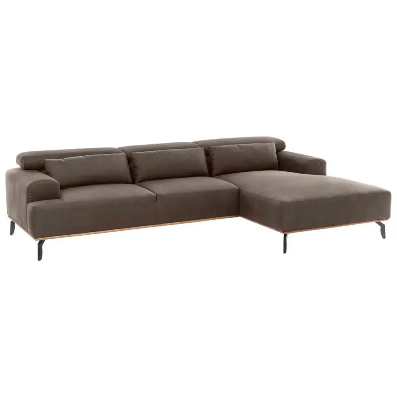 Ecksofa in Mikrofaser Taupe