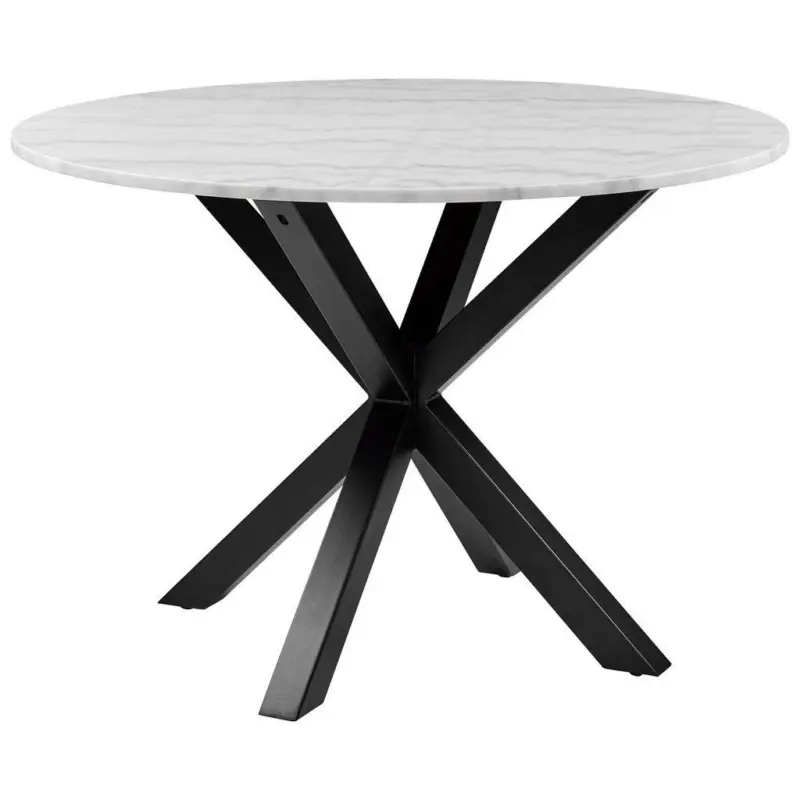 Esstisch in Metall, Stein 110/110/76 cm