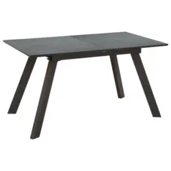 Esstisch in Metall, Glas, Holzwerkstoff 140-180/80/76 cm