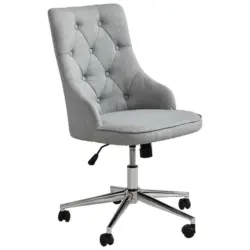 Drehstuhl in Webstoff Hellgrau