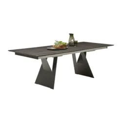 Esstisch in Holz, Metall 220-320/100/75 cm