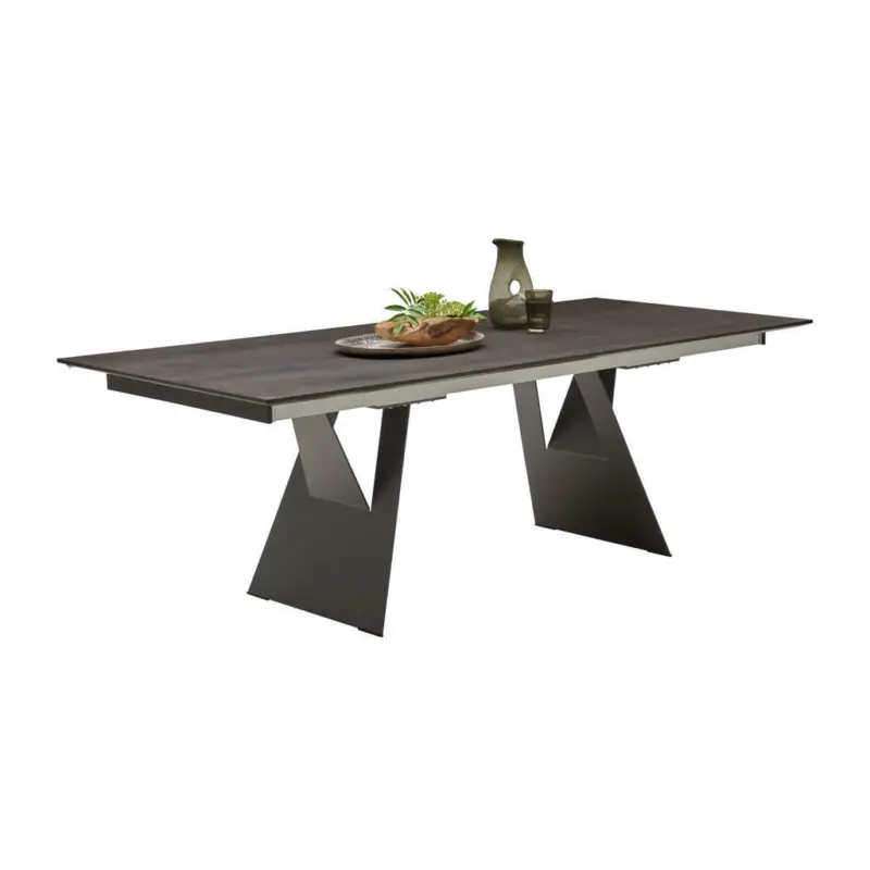 Esstisch in Holz, Metall 220-320/100/75 cm
