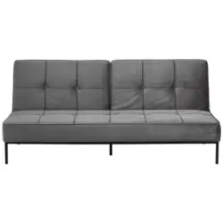 Schlafsofa in Samt Dunkelgrau