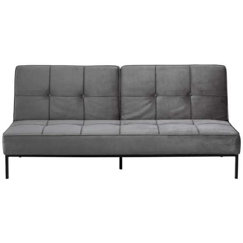 Schlafsofa in Samt Dunkelgrau