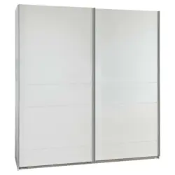 Schwebetürenschrank in Weiß
