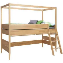 Spielbett 90/200 cm in Eichefarben