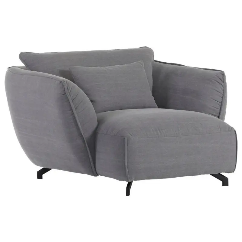 Lesesessel in Flachgewebe Grau