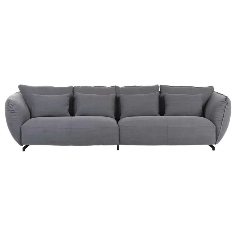 Megasofa in Flachgewebe Grau