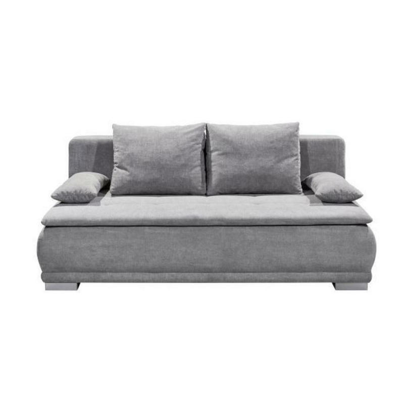 Schlafsofa in Mikrovelours Grau