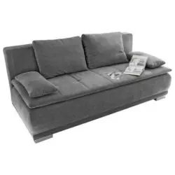 Schlafsofa in Mikrovelours Dunkelgrau
