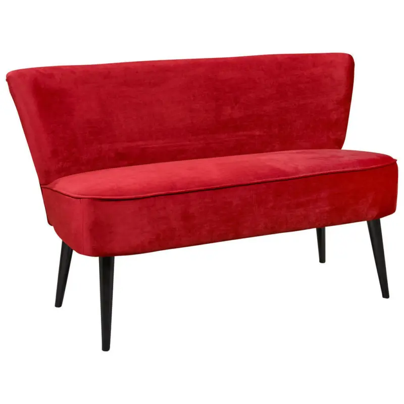 Polsterbank in Textil, Holzwerkstoff Rot