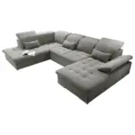 XXXLutz Lauterach - Ihr M&ouml;belhaus bei Bregenz Wohnlandschaft in Mikrovelours Schlammfarben