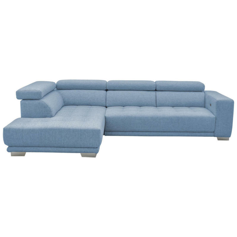 Ecksofa in Mikrofaser Hellblau