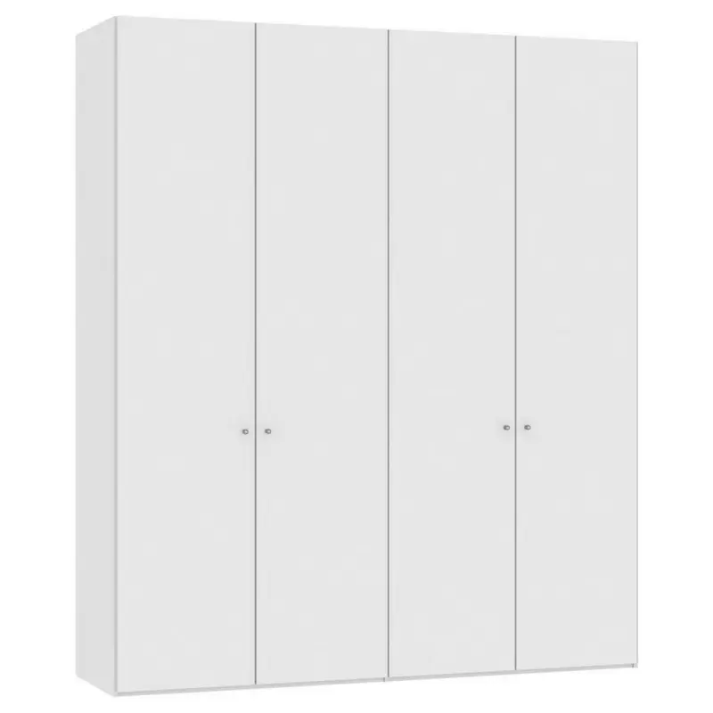 Drehtürenschrank in Weiß, Weiß Hochglanz