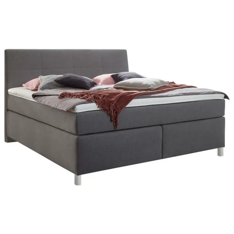 Boxspringbett 200/200 cm in Grau