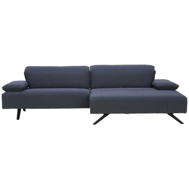 Ecksofa in Flachgewebe Dunkelblau