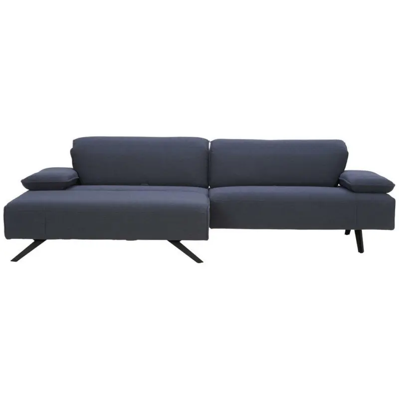 Ecksofa in Flachgewebe Dunkelblau