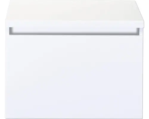 Waschbeckenunterschrank Sanox Frozen 43,6x60,2x45 cm mit Waschtischplatte weiß hochglanz