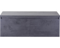 Waschbeckenunterschrank Sanox Frozen 43,6x120,2x45 cm mit Waschtischplatte beton anthrazit