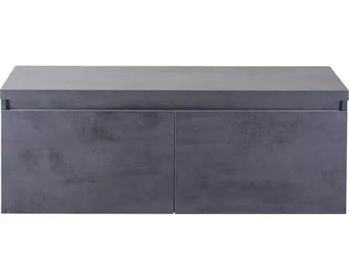 Waschbeckenunterschrank Sanox Frozen 43,6x120,2x45 cm mit Waschtischplatte beton anthrazit