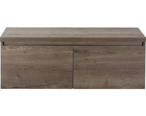 Waschbeckenunterschrank Sanox Frozen 43,6x120,2x45 cm mit Waschtischplatte tabacco