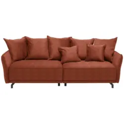Bigsofa in Velours Rostfarben
