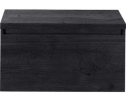 Waschbeckenunterschrank Sanox Frozen 43,6x80,2x45 cm mit Waschtischplatte black oak