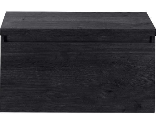 Waschbeckenunterschrank Sanox Frozen 43,6x80,2x45 cm mit Waschtischplatte black oak