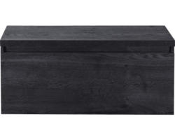 Waschbeckenunterschrank Sanox Frozen 43,6x100,2x45 cm mit Waschtischplatte black oak