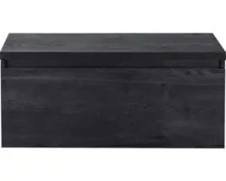 Waschbeckenunterschrank Sanox Frozen 43,6x100,2x45 cm mit Waschtischplatte black oak