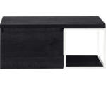 Hornbach Waschbeckenunterschrank Sanox Frozen 43,6x100,2x45 cm mit Waschtischplatte und Metallgestell black oak/weiß