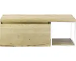 Hornbach Waschbeckenunterschrank Sanox Frozen 43,6x120,2x45 cm mit Waschtischplatte und Metallgestell eiche natur/weiß