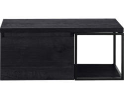 Waschbeckenunterschrank Sanox Frozen 43,6x100,2x45 cm mit Waschtischplatte und Metallgestell black oak/schwarz