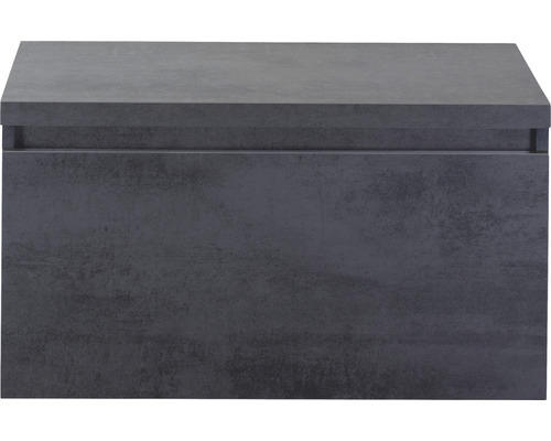 Waschbeckenunterschrank Sanox Frozen 43,6x80,2x45 cm mit Waschtischplatte beton anthrazit