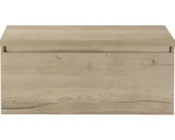 Waschbeckenunterschrank Sanox Frozen 43,6x100,2x45 cm mit Waschtischplatte eiche natur