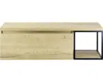 Hornbach Waschbeckenunterschrank Sanox Frozen 43,6x140,2x45 cm mit Waschtischplatte und Metallgestell eiche natur/schwarz