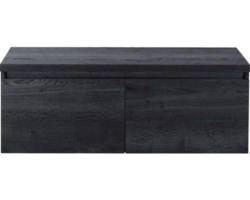 Waschbeckenunterschrank Sanox Frozen 43,6x120,2x45 cm mit Waschtischplatte black oak