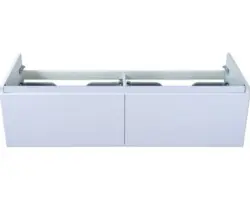 Waschbeckenunterschrank Sanox Frozen 40x140x45 cm ohne Waschbecken weiß hochglanz