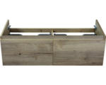 Hornbach Waschbeckenunterschrank Sanox Frozen 40x120x45 cm ohne Waschbecken eiche natur