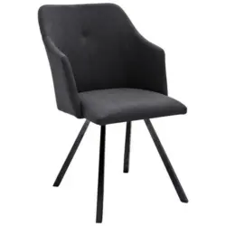 Armlehnstuhl in Eisen Lederlook